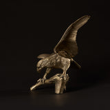 Midcentury 1950s Brass Bald Eagle Sculpture