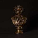 Buste en bronze de Beethoven sur piédestal