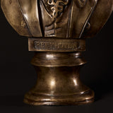 Buste en bronze de Beethoven sur piédestal