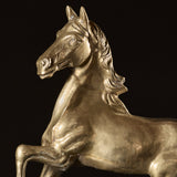 Large Vintage Brass Prancing Horse Sculpture