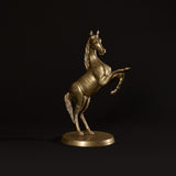 Sculpture vintage de cheval cabré en laiton