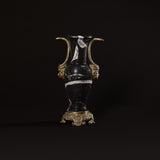 Antique Neoclassical Black Marble Medusa Vase with Gilt Bronze Ormolu Mounts