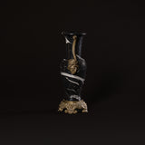 Antique Neoclassical Black Marble Medusa Vase with Gilt Bronze Ormolu Mounts