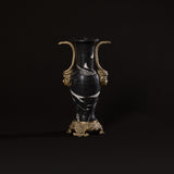 Antique Neoclassical Black Marble Medusa Vase with Gilt Bronze Ormolu Mounts