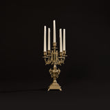 Candélabre Vintage en Laiton à Cinq Lumières de Style Rococo