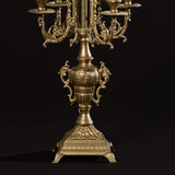 Candélabre Vintage en Laiton à Cinq Lumières de Style Rococo