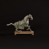 Sculpture de cheval en bronze de style dynastie Tang chinoise
