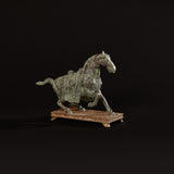 Sculpture de cheval en bronze de style dynastie Tang chinoise