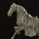 Sculpture de cheval en bronze de style dynastie Tang chinoise