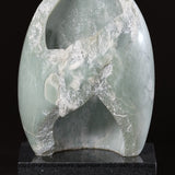 Sculpture abstraite moderniste artisanale sur base en marbre