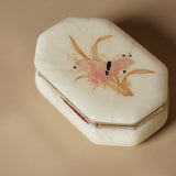 Alabaster Butterfly Keepsake Box & Pedestal Dish Duo