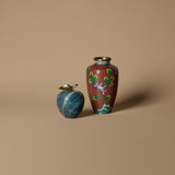 Vintage Cloisonné Vase & Italian Blue Marble Apple