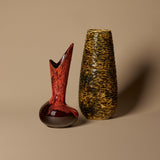 MCM Canadian Fat Lava Pottery Vase Duo