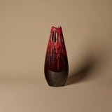 1970s Laurentian Pottery Lava Glaze Pierced Vase