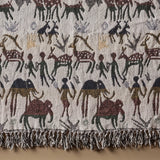 Vintage African Folk Art Woven Tapestry