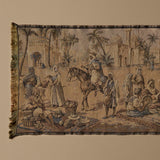 Vintage Arabian Market Scene Jacquard Tapestry