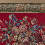 Vintage Italian-Woven Floral Still Life Tapestry