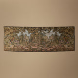 Tapisserie vintage de style Aubusson à décor de verdure et château
