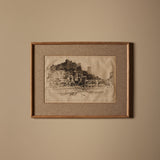 Signed Durham England Riverside Landscape Framed Etching (20" x 15")