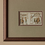 Vintage Framed Bayeux Tapestry Halley’s Comet Reproduction Print (14" x 12")