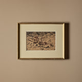 Vintage Signed HMS Compass Rose Framed Print by Gaston Duhamel (19" x 15")