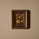Vintage Yellow Primrose Still Life Framed Oil Painting (11" x 13")