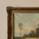 Signed J. Van Delden Original Oil Painting in Antique Frame (37" x 21")