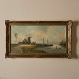 Signed J. Van Delden Original Oil Painting in Antique Frame (37" x 21")
