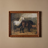 Les chevaux dans l'écurie (28" x 24")