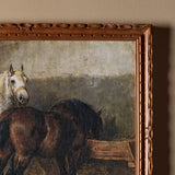 Les chevaux dans l'écurie (28" x 24")
