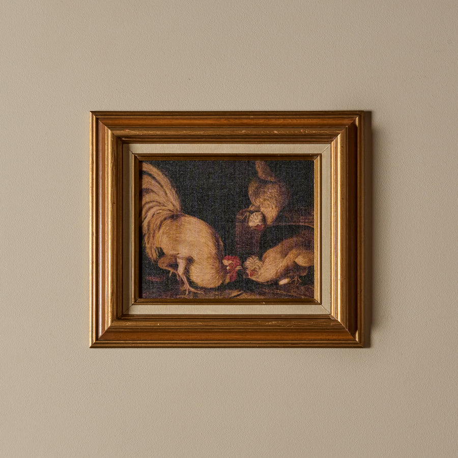 Coq & poules (15" x 13")