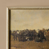 La harde de chevaux (24" x 19")