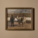 L’homme & ses bovins (24" x 20")