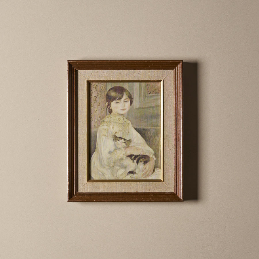 La demoiselle & son chat (14" x 17")