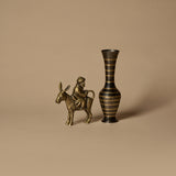 1960s Brass Banded Vase & Hodja Donkey Rider Duo