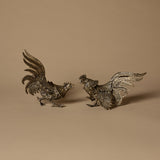 Vintage Brass  Rooster Duo
