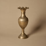 Large Vase cannelé gravé des années 1960
