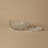 Bol et vide-poche en cristal taillé vintage