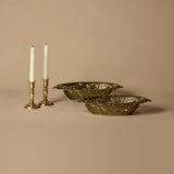 Duo de centres de table baroques italiens et bougeoirs