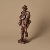 Hand-Carved Wooden Weary Traveler Statue