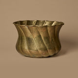Vintage Fluted Brass Jardinière