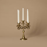 Floral Engraved Five Light Candleholder