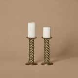 Duo de bougeoirs spirale vintage