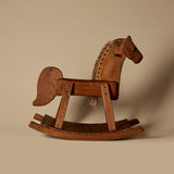 Cheval à bascule en bois fait main des années 1970