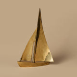 Sculpture de voilier vintage en laiton