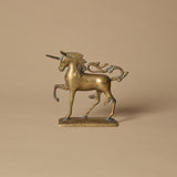 Licorne mythologique patinée sur socle