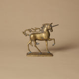 Licorne mythologique patinée sur socle