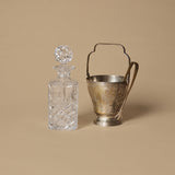 Carafe en cristal taillé et seau à glace vintage