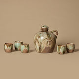 Ensemble de carafe émaillée signé Jean-Paul Coiteau des années 1950