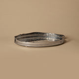Vintage Etched Gallery Tray with Cut-Out Handles